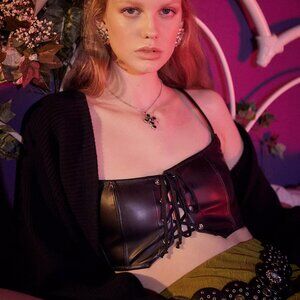 Urban Outfitters Hera Faux Leather Bra